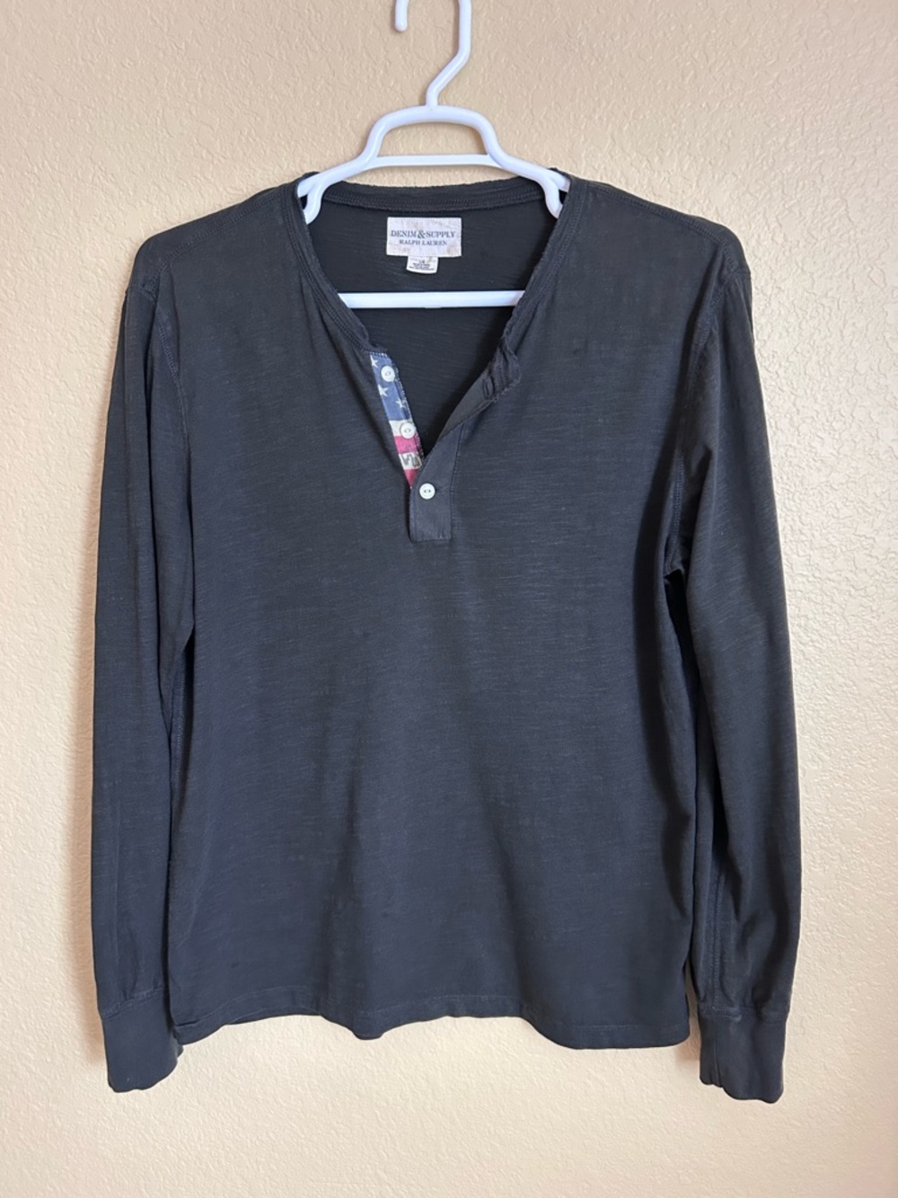Denim & Supply Ralph Lauren Long Sleeve Gray Henley